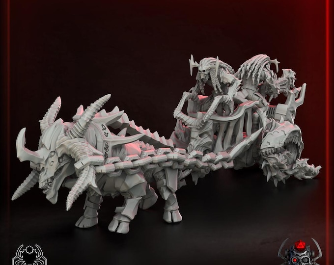 Scarlet Chariot Hell Cannon - Eight Legs Licensed Resin Fantasy Cannon Miniature