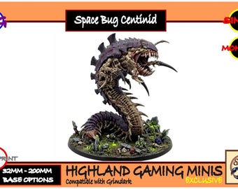 Space Bug Worm Terror - Exclusive Highland Gaming Minis - Tabletop Wargaming for Grimdark | Alternative  | OPR Sci-Fi mini