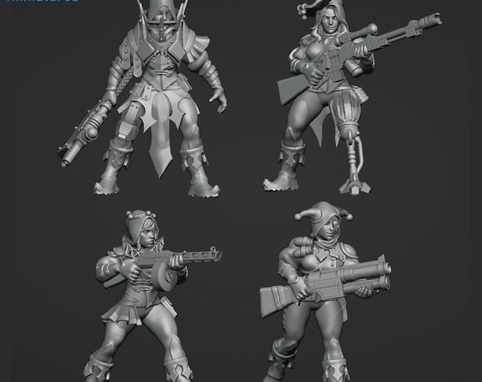 Murder Clown Champions - Frigid Miniatures - Tabletop Wargaming for Grimdark | Alternative  | OPR Sci-Fi mini