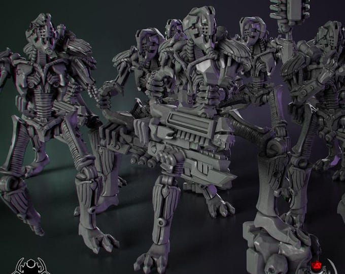 Metal Born Warriors Squad - Eight Legs Miniatures -Tabletop Wargaming Miniature for Grimdark OPR Sci-fi