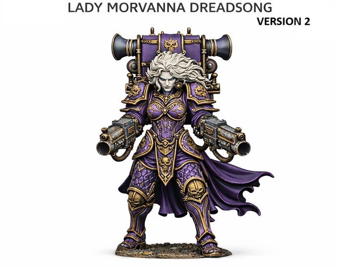 Lady Morvanna Dreadsong 2.0 Marble Legion - Legion Wars - Exclusive Highland Gaming Minis Multi-Verse Grimdark OPR Sci-Fi