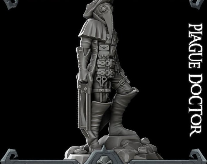 Plague Doctor - Fantasy Miniature  - Rocket Pig Games - Tabletop Wargaming for Grimdark | OPR Sci-Fi & Fantasy Resin Mini