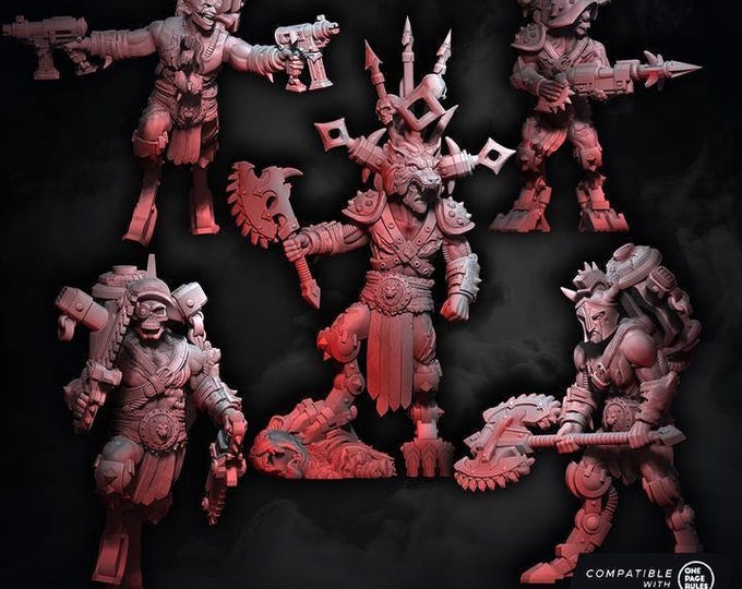 Bestiarii Multipart Squad - WildMesh - Chaos Wrath - Sci-Fi Grimdark Squad Miniatures