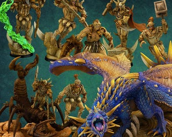 Desert Orcs Pack Options - PrintYourMonsters Licensed Resin Fantasy Miniatures