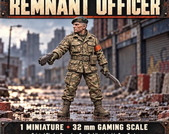 Earthline Remnant Officer | 32mm Sci-Fi Military Commander Resin Miniature | HGM Exclusive