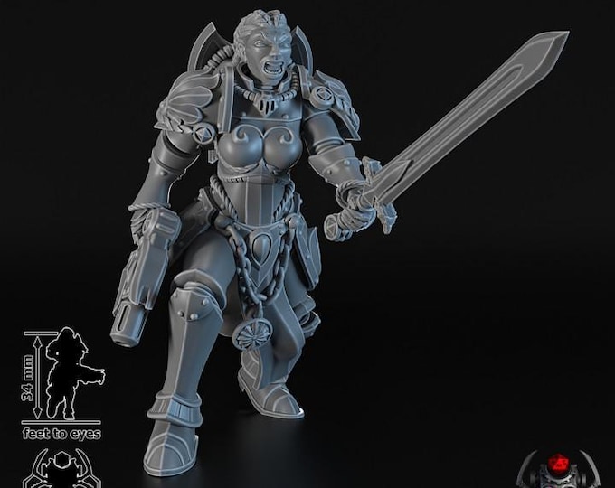 Widows of Retribution Сommander  • 32mm Grimdark - Sci-Fi Wargames & TTRPG | Eight Legs Miniatures mini