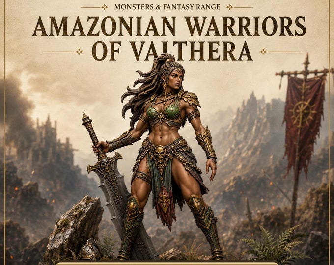 Amazonian Warriors of Valthera | Pose 1–10, 5, 10, 20 or 40 | HGM Resin