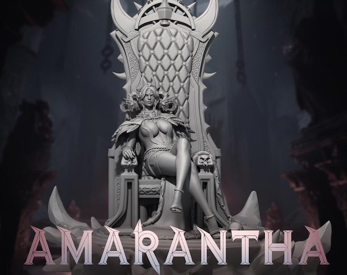 Amarantha Fantasy Miniature for Sci-Fi Wargames & TTRPG DnD Fantasy Tabletop Wargaming | Dungeons and Maidens mini