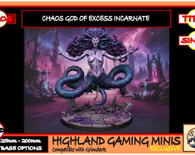 Chaos Goddess of Excess - Highland Gaming Minis Exclusive - Sci-Fi Resin Character