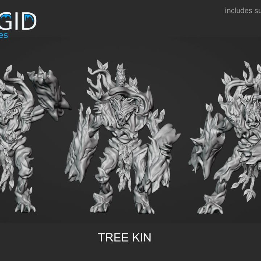 Doggrell Tree Kin Kin Tree Kin - Frigid Miniatures Grimdark Resin Miniature - Etsy