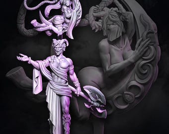 Chaos Demon Prince/Princess Duo! Chaos Demons - Succubus - Whipbound Duet  - NEW Wildmesh release June 5 Tabletop Wargaming for Grimdark OPR