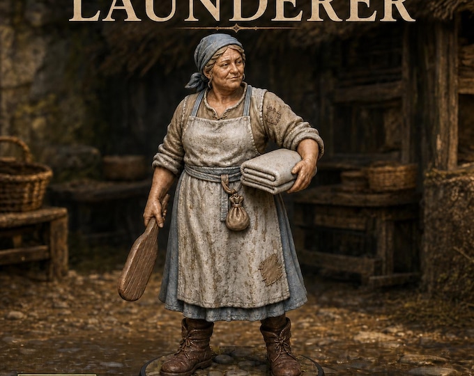 Lowroad Village Launderer | Medieval Fantasy NPC | HGM Resin Miniature