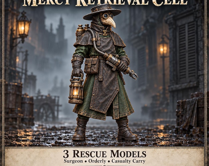 Carrion Ward Mercy Retrieval Cell | Choose Surgeon, Orderly, Casualty Carry or Full Set | 32mm Resin Miniatures