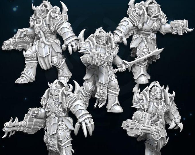 Annihilators of Excess (5) - Sons of Excess - Wildmesh - Compatible with Grimdark | OCR | Sci-Fi Miniatures