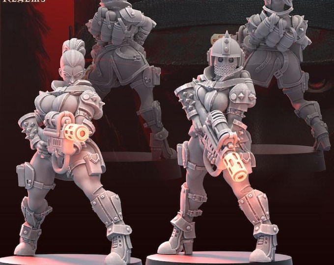 Traitor Pinups with Magma Guns – Across The Realms – Sci-Fi – Resin Unit