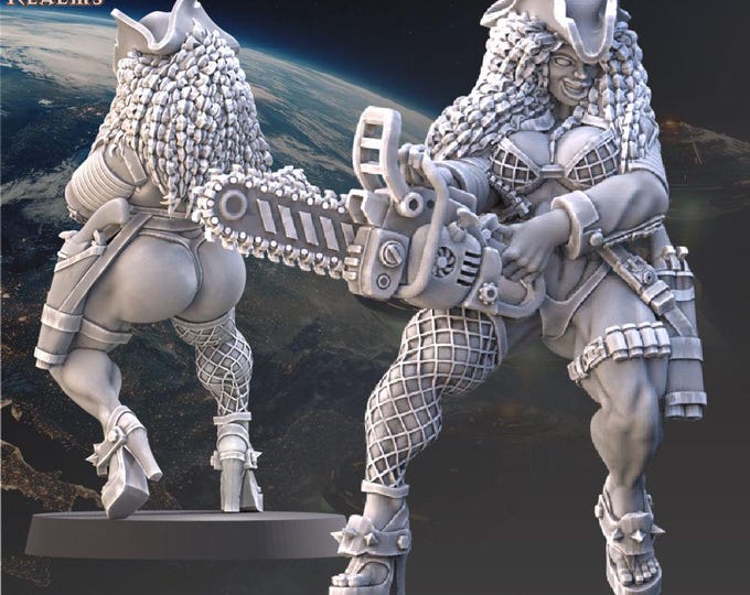 Experimental Gal - Across The Realms Licensed 28mm Resin Sci-Fi Miniature
