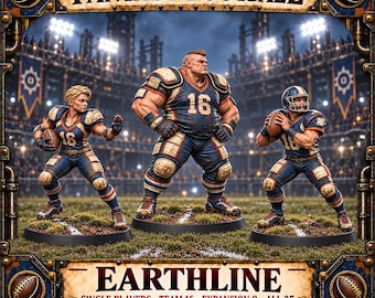 Earthline Fantasy Football Team | Choose 1 of 25 Players, Team 16, Expansion 9 or All 25 | 32mm Resin Miniatures