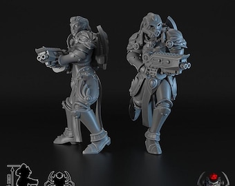 Battle Sisters Widows of Retribution Double Gun Squad – Eight Legs Miniatures – Sci-Fi – Resin Unit