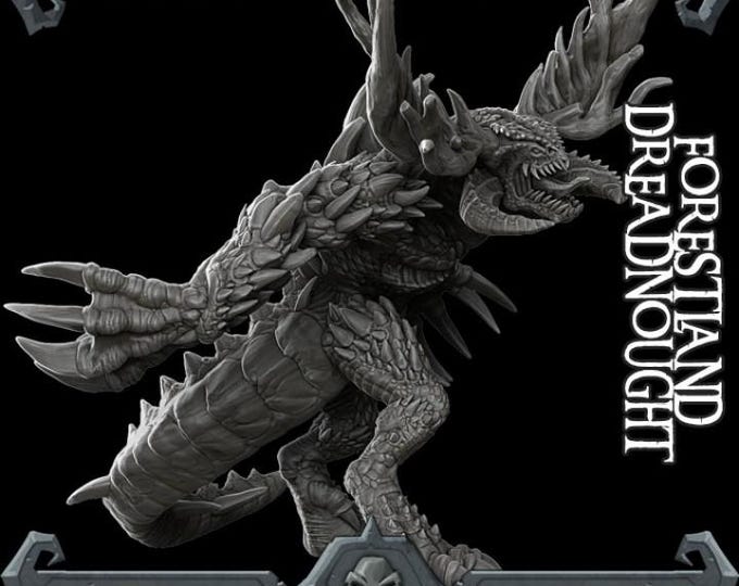 Forestland Dreadnought - Fantasy Miniature  - Rocket Pig Games - Tabletop Wargaming for Grimdark | OPR Sci-Fi & Fantasy Resin Mini
