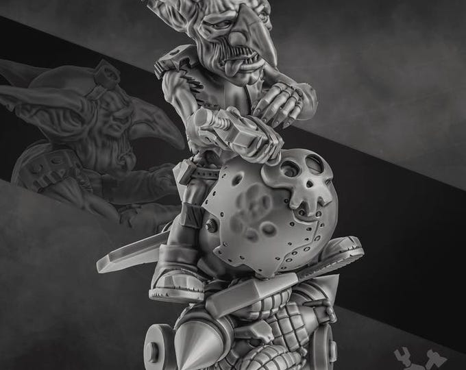 Bomb Goblin Space Orks - Grimdark - DakkaDakka - Fantasy Resin Miniature