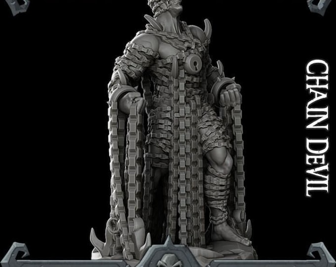 Chain Devil - Fantasy Miniature  - Rocket Pig Games - Tabletop Wargaming for Grimdark | OPR Sci-Fi & Fantasy Resin Mini