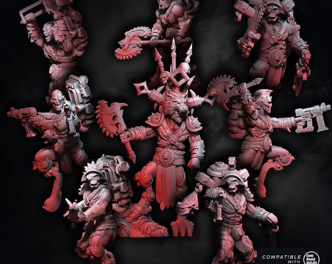 Chaos Wrath - Bestiarii Ready to Play Squad - Miniatures - Wildmesh - Tabletop Wargaming for Grimdark | Alternative  | OPR Sci-Fi mini