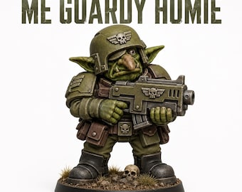 Me Not Gobbo Guardy Humie | 32mm Sci-Fi Goblin Resin Miniature | Grimdark Character | HGM Exclusive