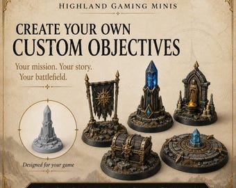 Create Your Own Custom Objective Marker | Personalised Resin Tabletop Terrain