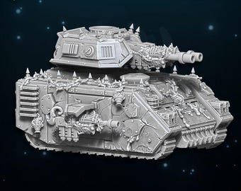 Chaos of Plague - WildMesh - Chaos Plague Battle Tank - Sci-Fi Grimdark Vehicle Miniature