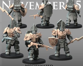 Mechanized Trench Servants - Printerra Studios - Sci-Fi Grimdark - Resin Miniature