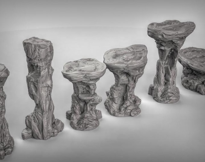 Rock Platform Terrain miniature Wargaming scenery - Duncan Shadow - Sci-Fi - Resin Vehicle