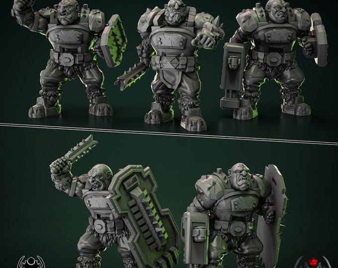 Heavy Ogre Squad IceWind - Eight Legs Miniatures -Tabletop Wargaming Miniature for Grimdark OPR Sci-fi