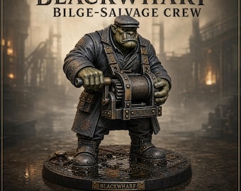 Blackwharf Bilge-Salvage Crew | 5 Nautical Fantasy Poses | HGM Resin Miniatures