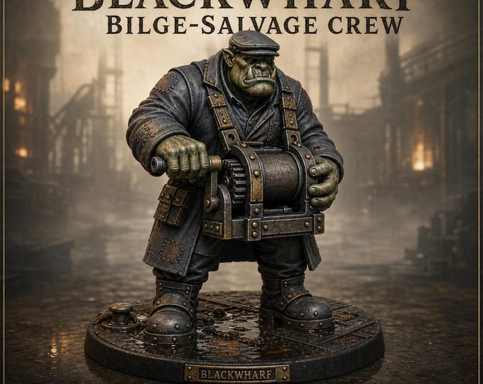 Blackwharf Bilge-Salvage Crew | 5 Nautical Fantasy Poses | HGM Resin Miniatures