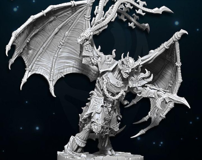 Chaos Miniature - Daemon Prince of Excess 60mm base - Wildmesh - Tabletop Wargaming Grimdark Scifi Fantasy Daemon Grimdark