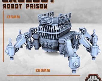 Cagebot - Robot Prison - Print Minis - Grimdark - Print Minis - Fantasy Resin Miniature