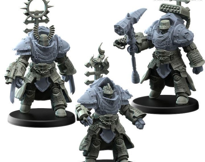 Grey Church Guards - Belthazar - Printerra Studios - Tabletop Wargaming Miniature for Grimdark | OPR | Sci-fi