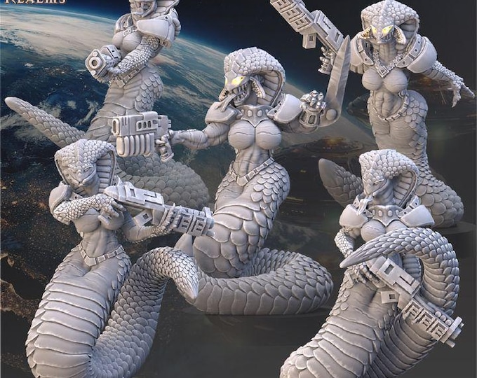 Chaos Snakesfolk Invaders - Across the Realms - Tabletop Wargaming for Grimdark | Alternative  | OPR Sci-Fi mini