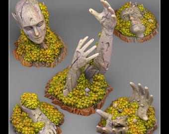 Ancient Elven Ruins - Fantastic Plants & Rocks - Fantasy Tabletop Terrain