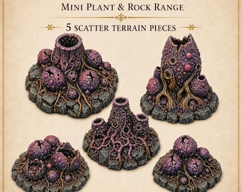 Blisterthorn Spore Vents - HGM Exclusive Resin Fantasy Terrain Set - 5 Pieces