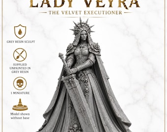 Lady Veyra The Velvet Executioner - Marble Legion Character - HGM Exclusive 28-32mm Resin Character Miniature