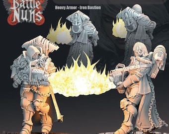 Battle Nuns with Flamethrowers – Across The Realms – Sci-Fi – Resin Unit