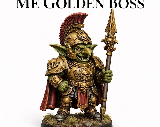 Gobbo - Me Not Gobbo Me Golden Boss - Charity Miniature Series - HighlandGamingMinis Tabletop Wargaming sci-fi Grimdark