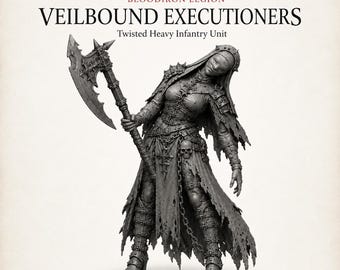 Veilbound Executioners - BloodIron Legion - Grey Resin Miniatures - HGM Exclusive - Legion Wars - OPR Compatible Grimdark Wargame Models