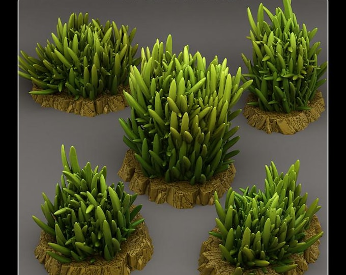 Prickly Tall Grass Wargaming Terrain Objectives | Fantastic Plants and Rocks | PathFinder | Mini | Dungeons and Dragons | Fantasy | RPG