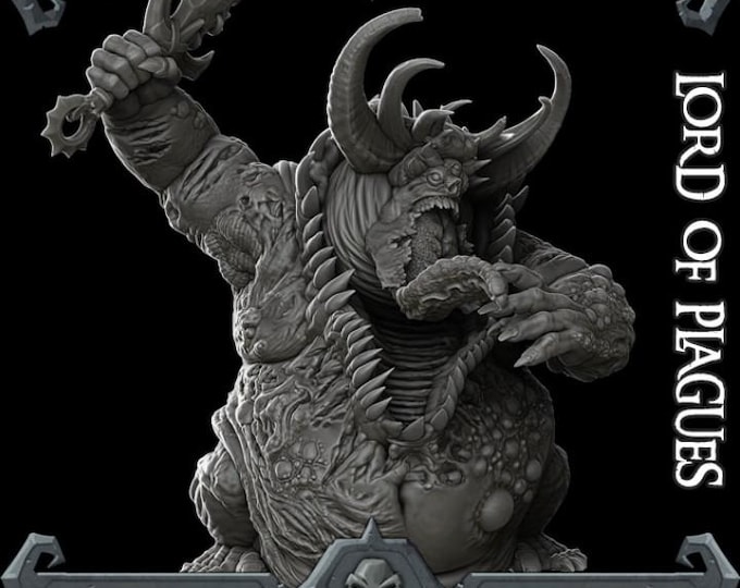 Lord of Plagues - Rocket Pig Games - Tabletop Wargaming for Grimdark | OPR Sci-Fi & Fantasy Resin Mini