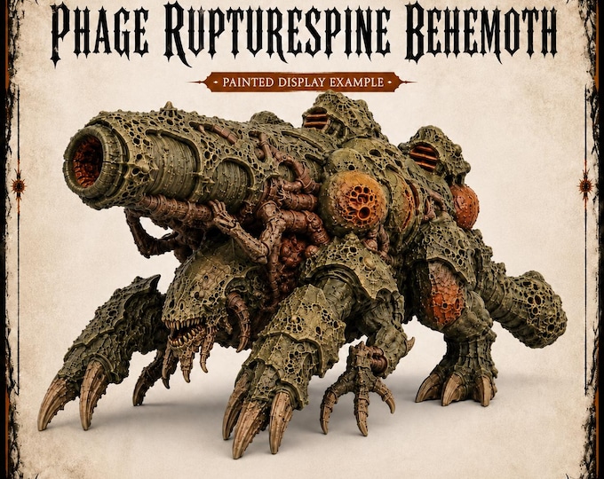 Phage Rupturespine Behemoth - Choose 1 Weapon Variant or All 3 - 85mm Sci-Fi Resin Siege Monster - HGM Exclusive