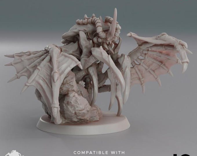 Winged Lobster Alpha Deep Hive - Oshounaminis - Tabletop wargaming miniature for Grimdark | OPR | Sci-fi | Alien Bug Proxy | Printed mini