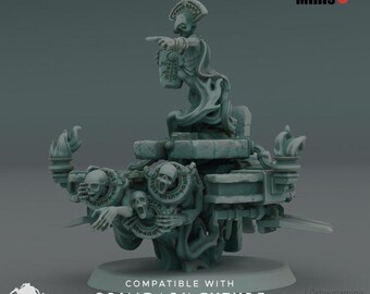 Emperor of Destruction - Doomed Empire - Oshounminis Tabletop wargaming miniature for Grimdark | OPR | Sci-fi Living Metal