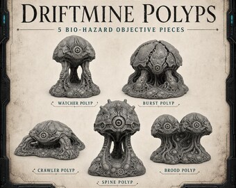 Driftmine Polyps - HGM Exclusive Resin Fantasy Monster Terrain Set - 5 Pieces